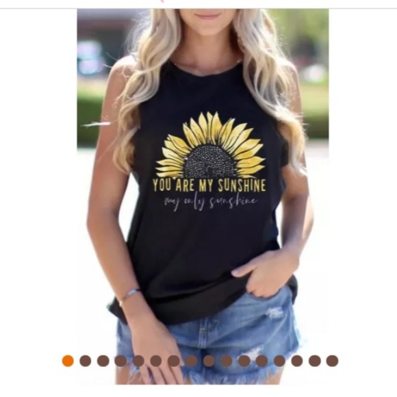 Tops - Sunflower tank top